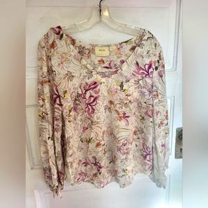 Anthropologie Maeve Floral Blouse M
